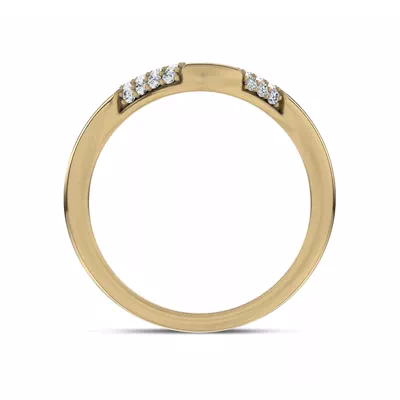 Echo Curved Pavé Diamond Band