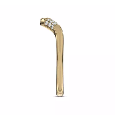 Echo Curved Pavé Diamond Band