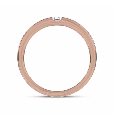 Floating Princess-Cut Lab Diamond Stackable Ring