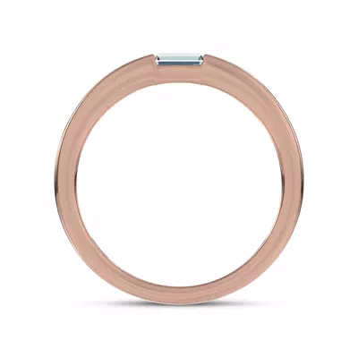 Floating Baguette Diamond Stackable Ring