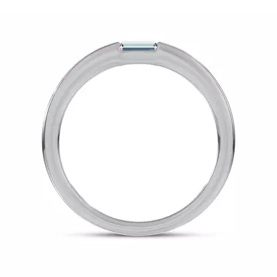 Floating Baguette Lab Diamond Stackable Ring