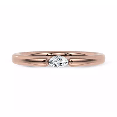 Floating Marquise Lab Diamond Stackable Ring