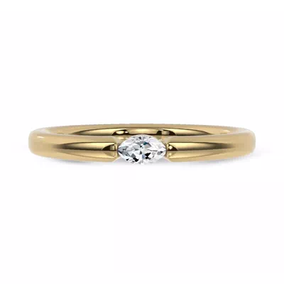 Floating Marquise Diamond Stackable Ring