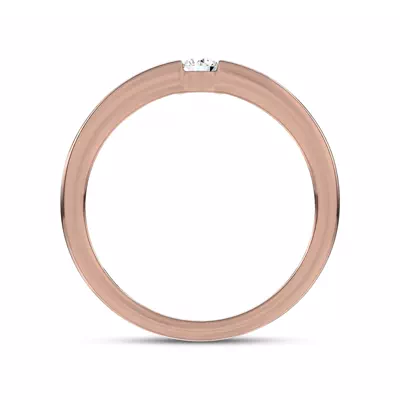 Floating Round Diamond Stackable Ring