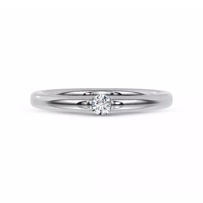 Floating Round Lab Diamond Stackable Ring