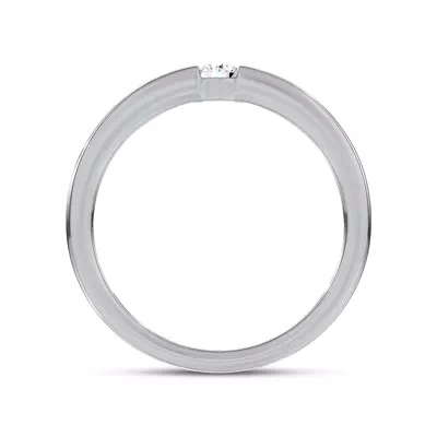 Floating Round Diamond Stackable Ring