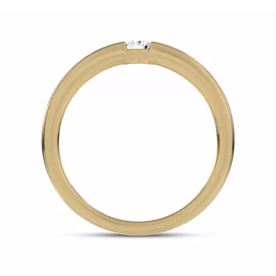 Floating Round Lab Diamond Stackable Ring