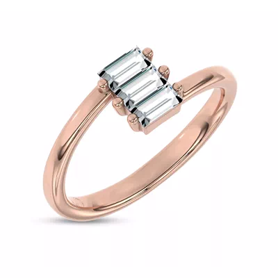 Staccato Baguette Lab Diamond Band by Christian Siriano