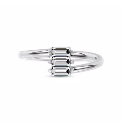 Staccato Baguette Lab Diamond Band by Christian Siriano