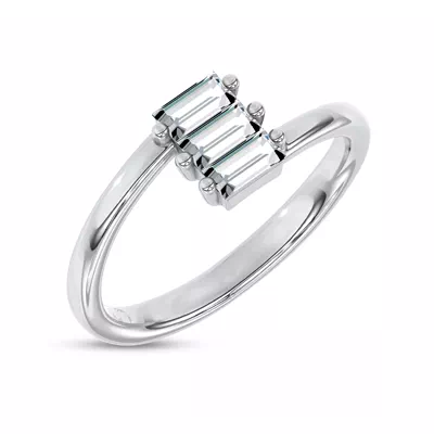 Staccato Baguette Lab Diamond Band by Christian Siriano