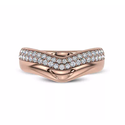 Strata Curved Pavé Diamond Band