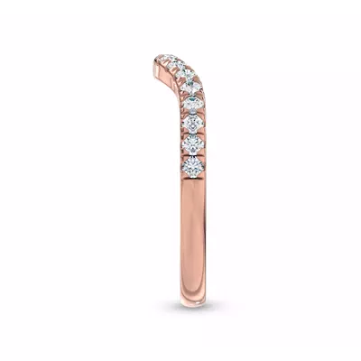 Linda Curved Pavé Lab Diamond Band (2mm)