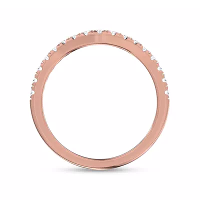 Linda Curved Pavé Diamond Band (2mm)