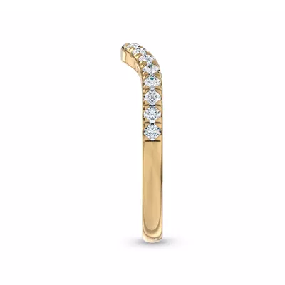 Linda Curved Pavé Lab Diamond Band (2mm)