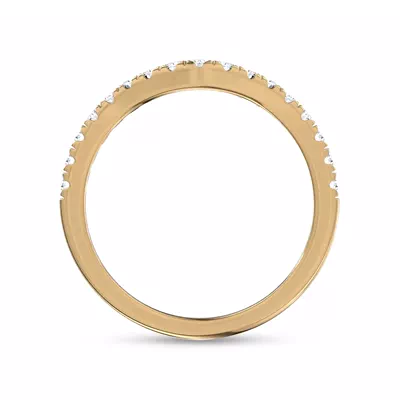 Linda Curved Pavé Lab Diamond Band (2mm)