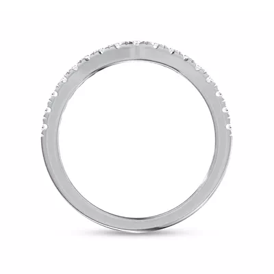 Boda Curved Pavé Diamond Band (2mm)