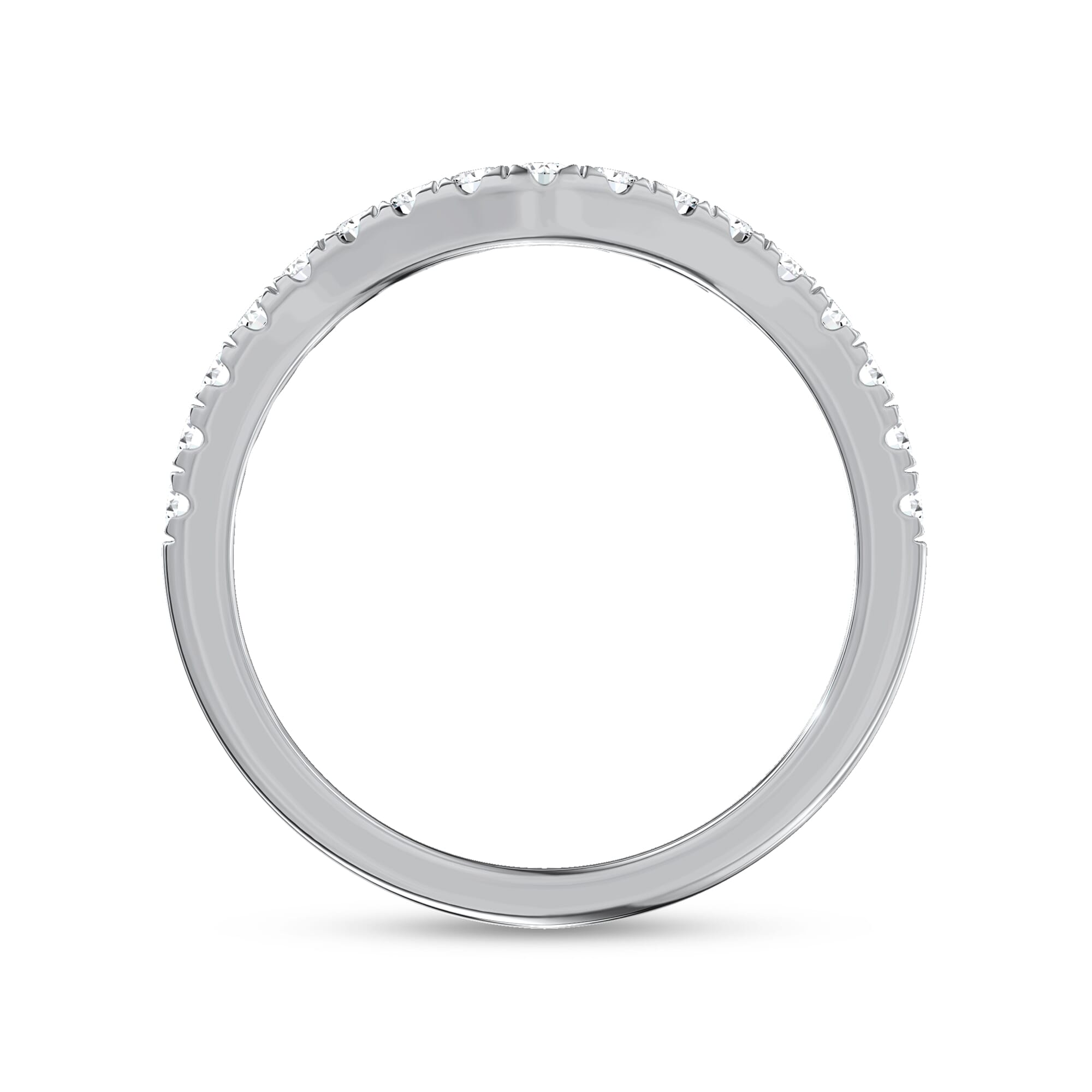 Linda Curved Pavé Lab Diamond Band (2mm)