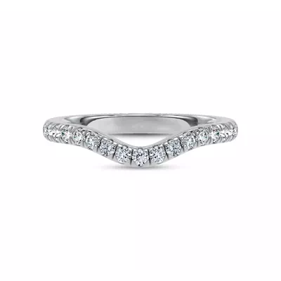 Linda Curved Pavé Diamond Band (2mm)