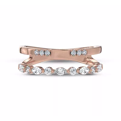 Marquise & Round Lab Diamond Enhancer Band