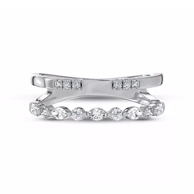 Marquise & Round Lab Diamond Enhancer Band