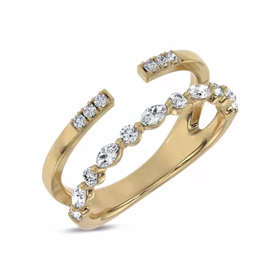 Marquise & Round Lab Diamond Enhancer Band