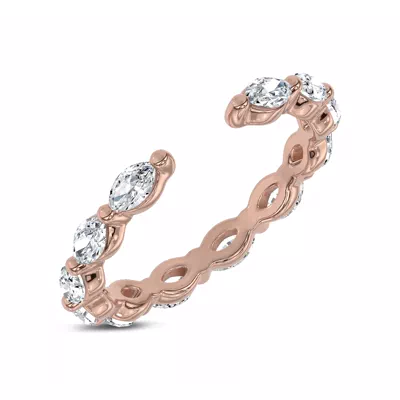 Ouvre Marquise Lab Diamond Open Eternity Band