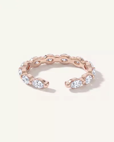 Ouvre Marquise Lab Diamond Open Eternity Band