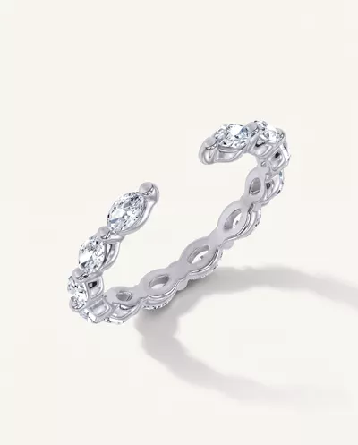 Ouvre Marquise Diamond Open Eternity Band