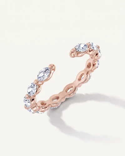 Ouvre Marquise Lab Diamond Open Eternity Band