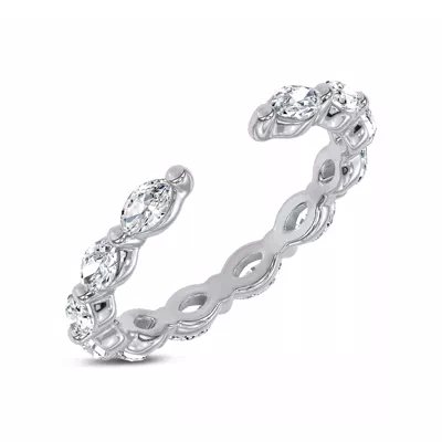 Ouvre Marquise Lab Diamond Open Eternity Band