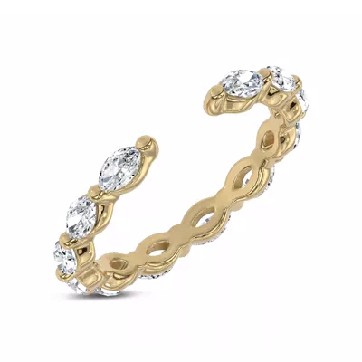 Ouvre Marquise Lab Diamond Open Eternity Band