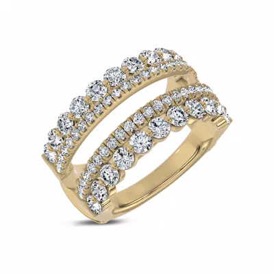 Dual Pavé Lab Diamond Enhancer Band
