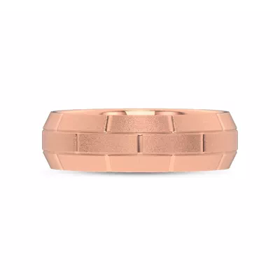 Brushed Brick Beveled Edge Band (7.1mm)
