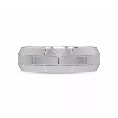Brushed Brick Beveled Edge Band (7.1mm)