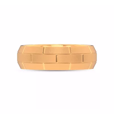 Brushed Brick Beveled Edge Band (7.1mm)