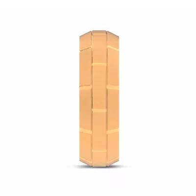 Brushed Brick Beveled Edge Band (7.1mm)