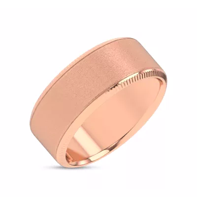 Mixed Textured Coin Edge Band (9mm)