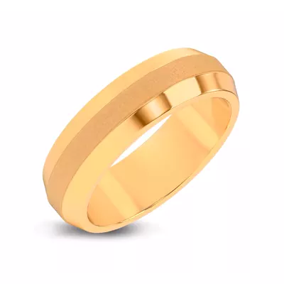 Mixed Textured Beveled Edge Band (7mm)