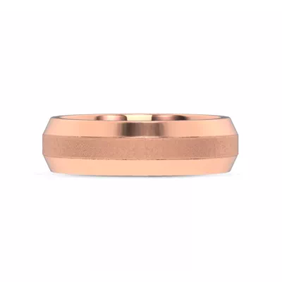 Mixed Textured Beveled Edge Band (7mm)