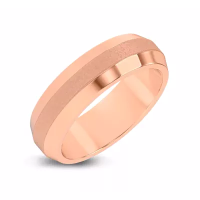 Mixed Textured Beveled Edge Band (7mm)