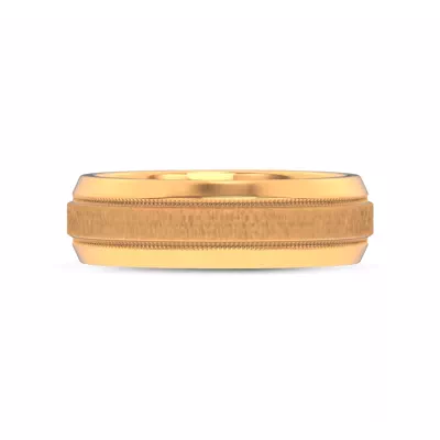 Mixed Textured Beveled Milgrain Band (7.1mm)