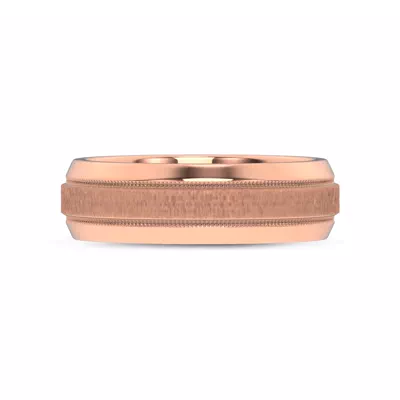 Mixed Textured Beveled Milgrain Band (7.1mm)