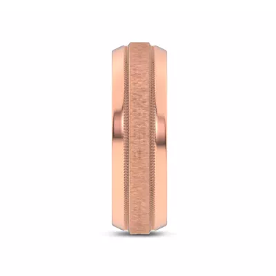 Mixed Textured Beveled Milgrain Band (7.1mm)