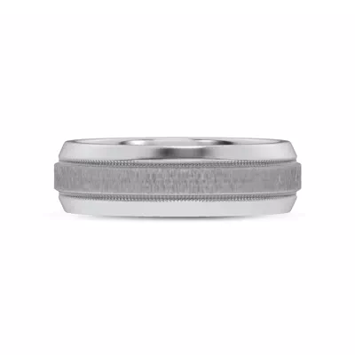 Mixed Textured Beveled Milgrain Band (7.1mm)