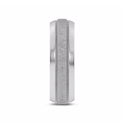 Mixed Textured Beveled Milgrain Band (7.1mm)