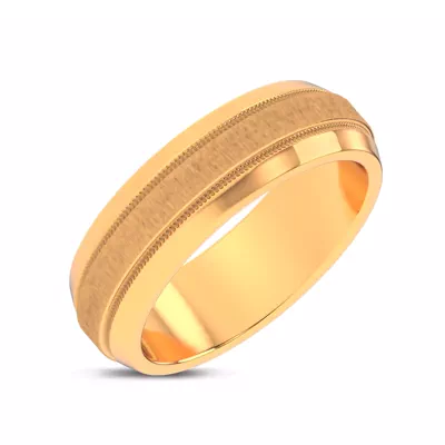 Mixed Textured Beveled Milgrain Band (7.1mm)