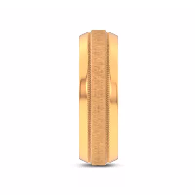 Mixed Textured Beveled Milgrain Band (7.1mm)