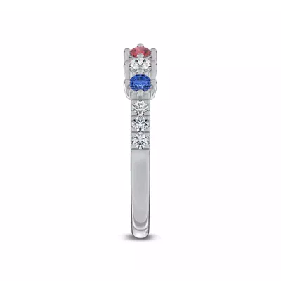 Tricolor Open Lab Diamond Ring