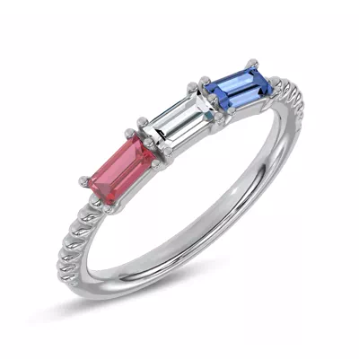 Americana Baguette Lab Diamond Ring