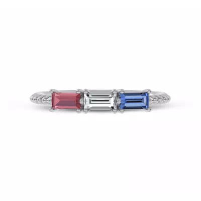 Americana Baguette Lab Diamond Ring